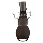 Kerstdecoratie Beeld Sneeuwpop 36x13x69 cm Wit Metaal