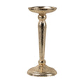 Kandelaar gehamerd champagne goud 22x10cm
