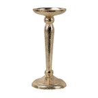 Kandelaar gehamerd champagne goud 22x10cm