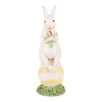 Decoratie Beeld Konijn 19 cm Wit Kunststof