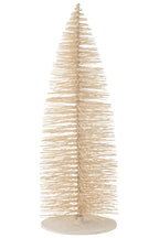 J-Line decoratie Kerstboom Glitter - hout - wit - extra large
