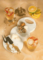 Wit marmeren dienblad Cloud Design - Donutvorm