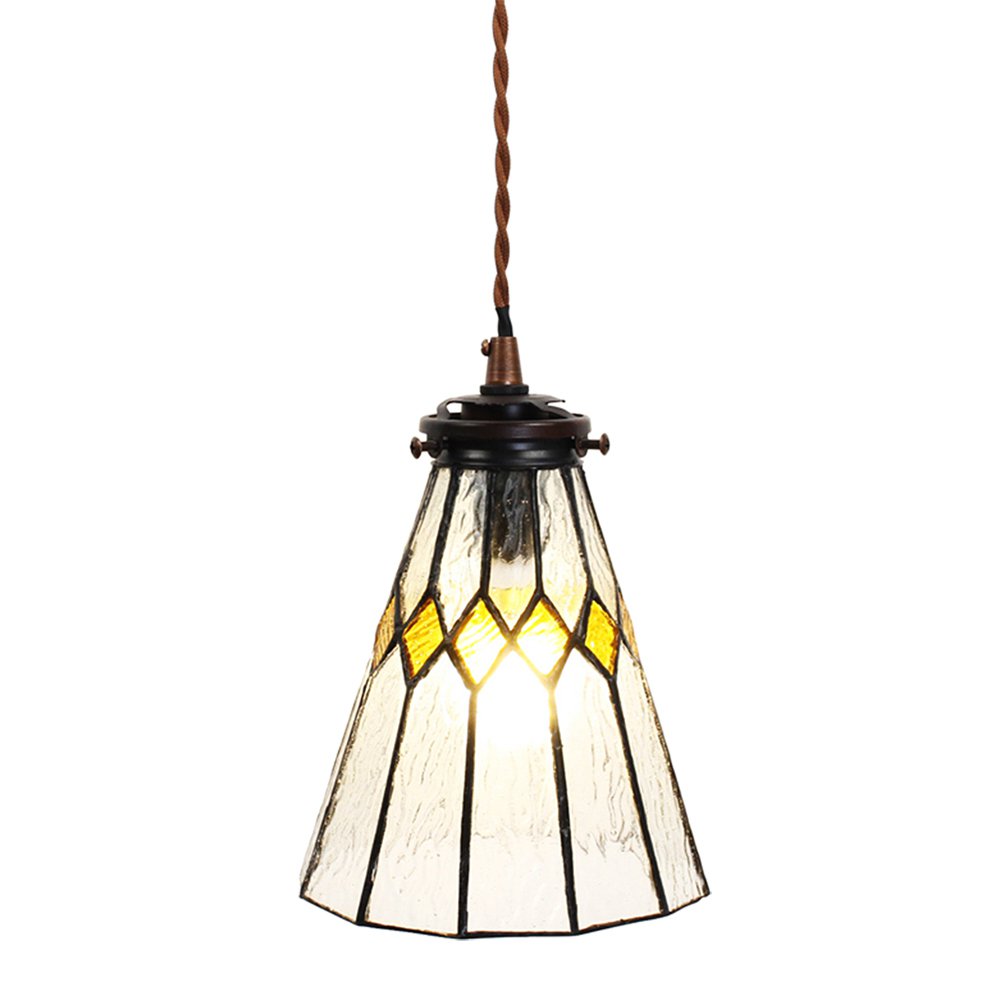 Hanglamp Tiffany Ø 15x115 cm transparant Glas Hanglamp Eettafel