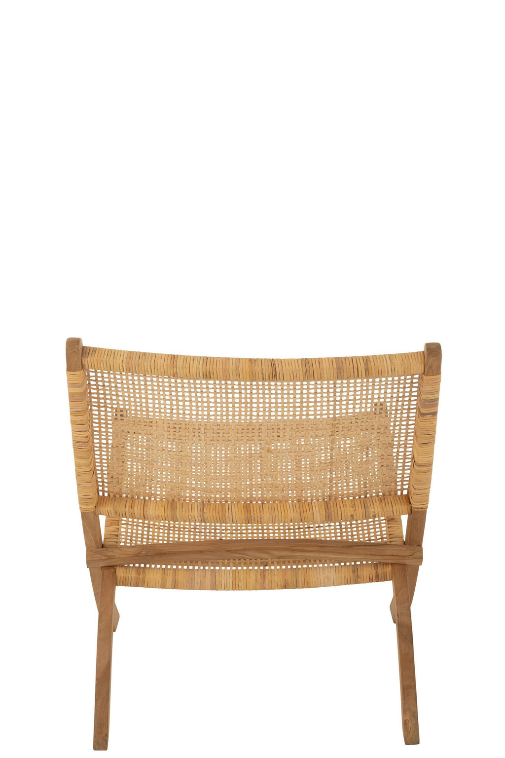 J-Line Plooeistoel Rattan/Teak Naturel