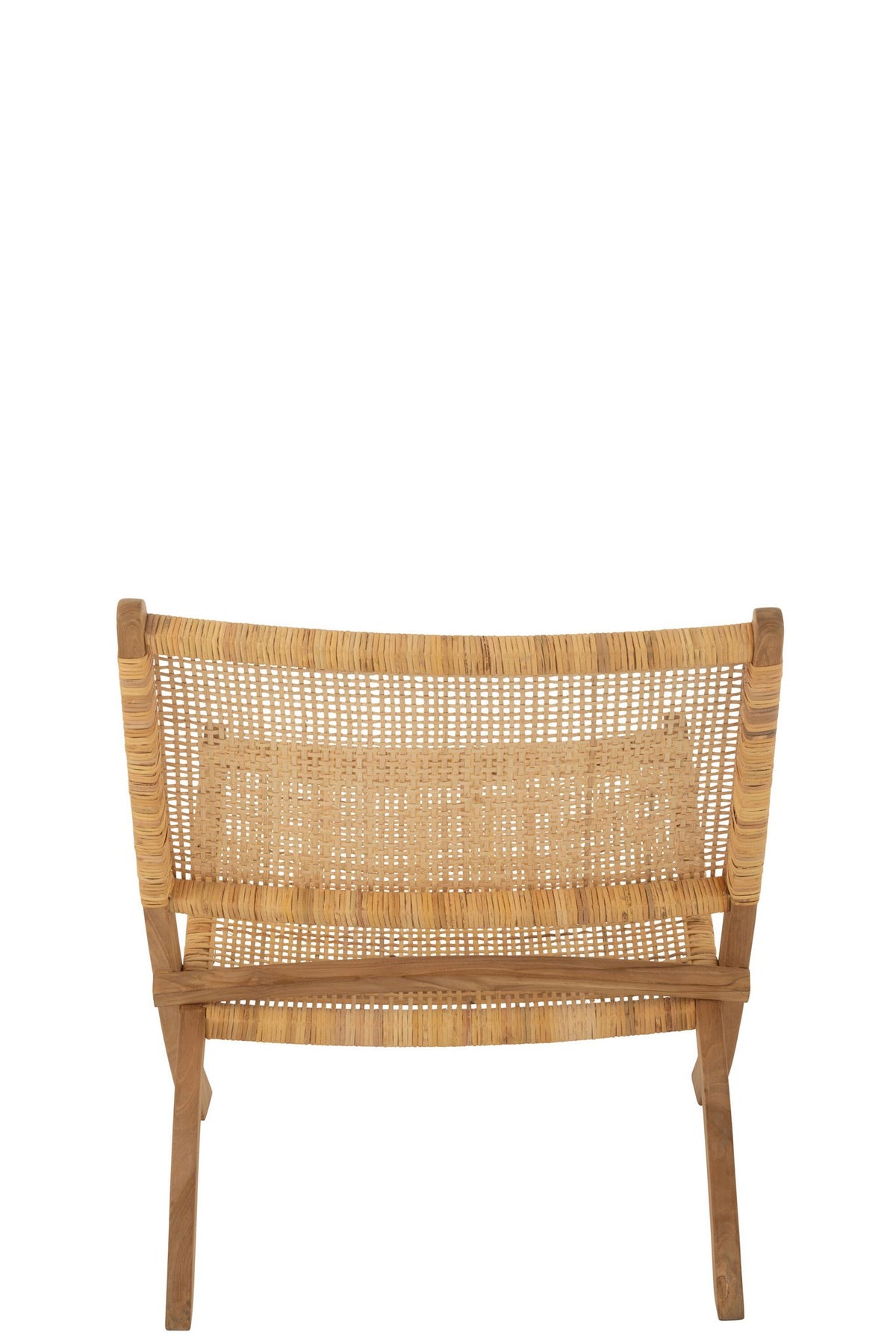 J-Line Plooeistoel Rattan/Teak Naturel