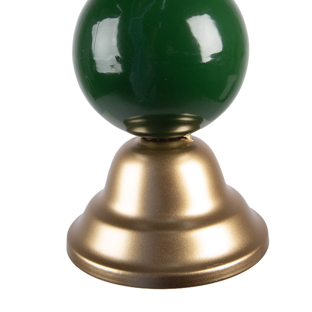 Kerstdecoratie Beeld Ø 12x48 cm Groen Metaal