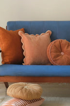 Kussenhoes | Mirage Scallop Abrikoos kussenhoes van Sanctuary Living