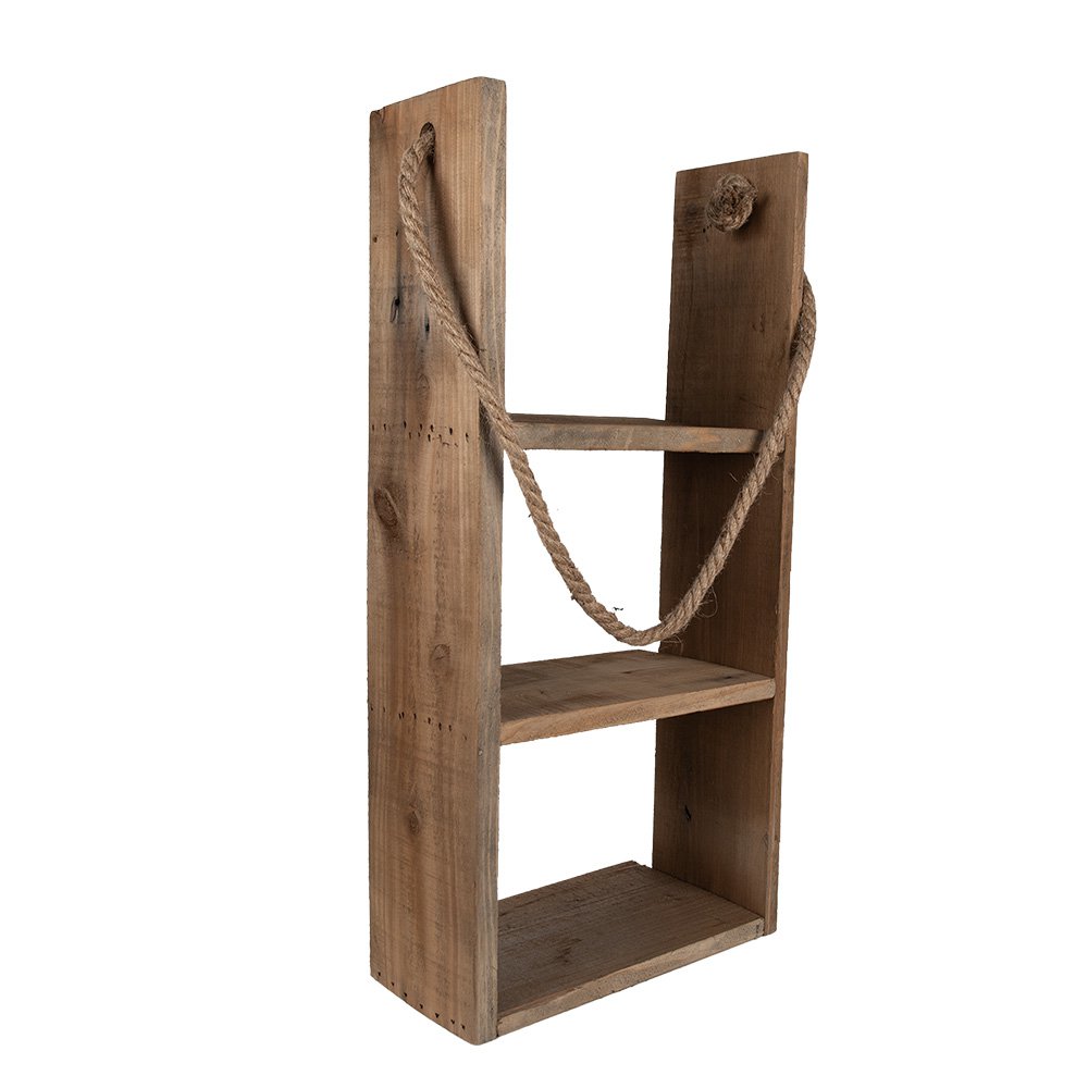 Wandrek 28x16x59 cm Bruin Hout Muurrek