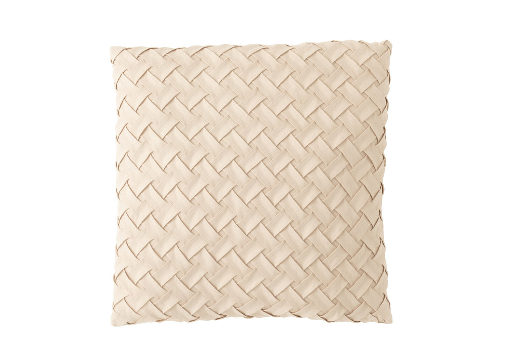 J-Line kussen Gewoven - polyester - beige