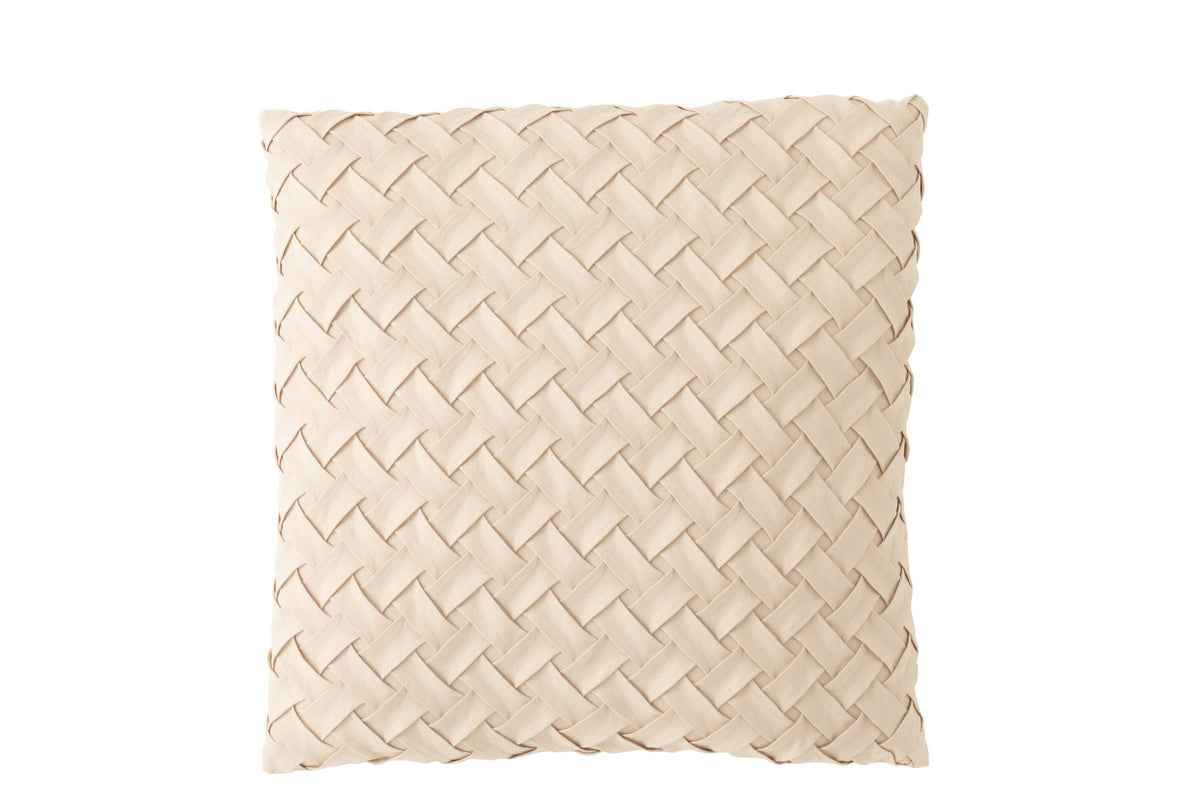 J-Line kussen Gewoven - polyester - beige