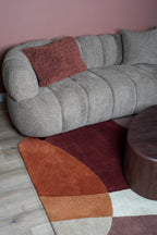 Vloerkleed Abstract Terra/Bruin - Rounded Corners 160 x 230 cm
