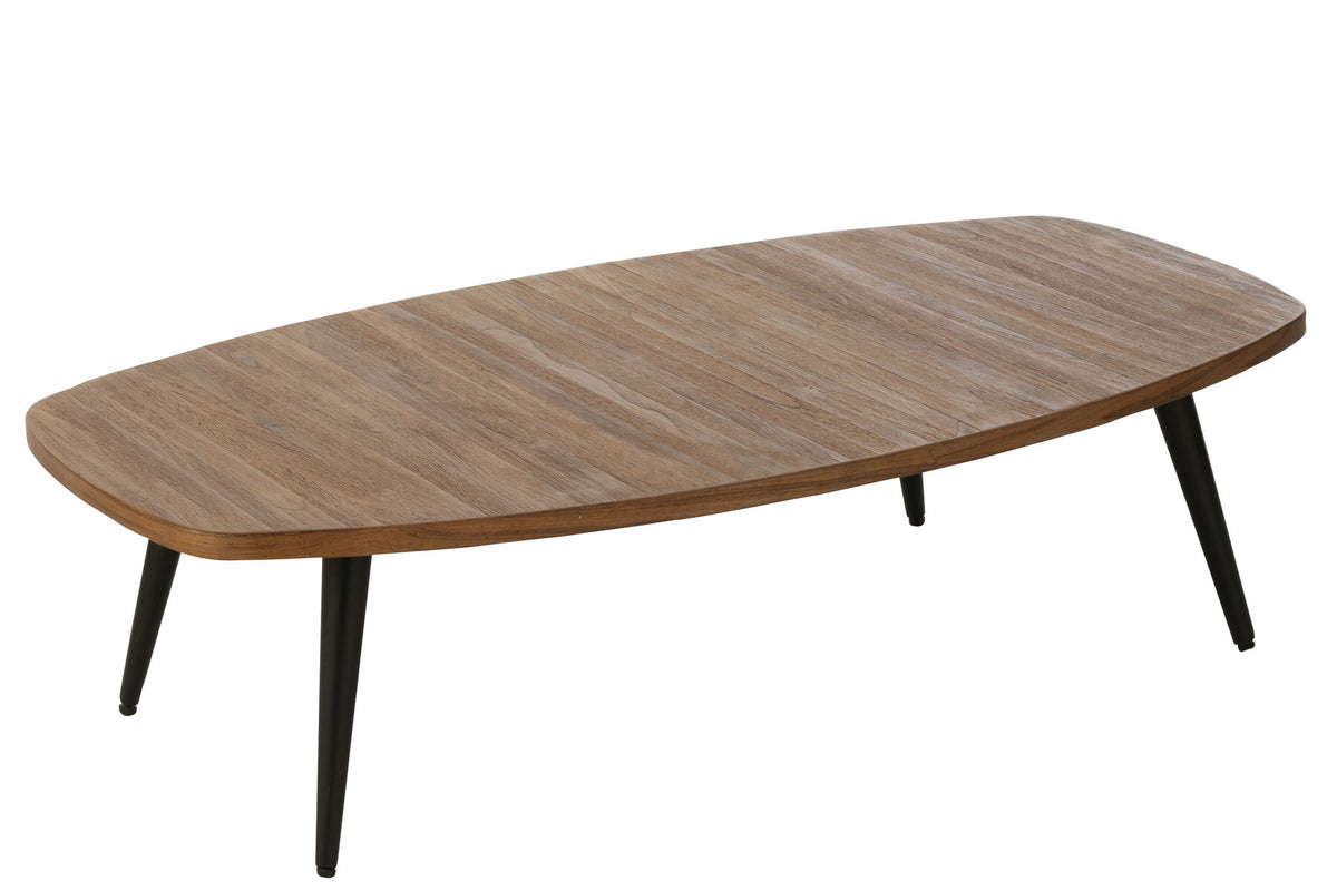 J-Line Salontafel Rechthoekig Gerecycleerd Teak Naturel