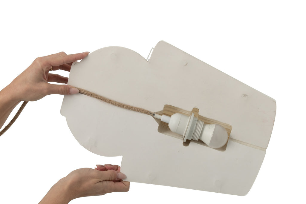 J-Line lampenkap Vouwbaar - papier - gebroken wit