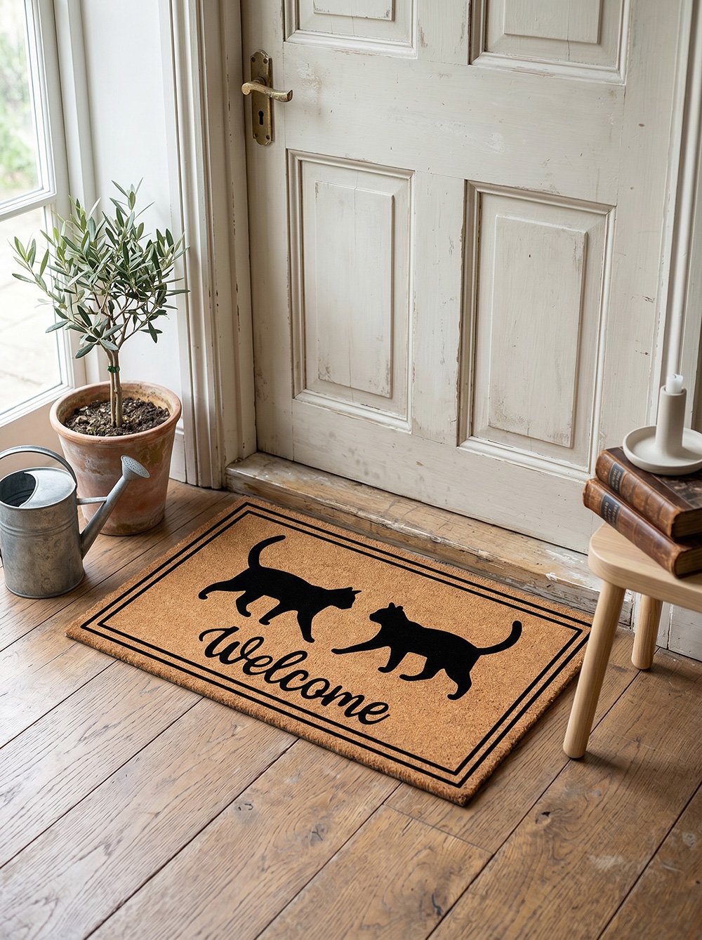 Deurmat Bruin Kokos Katten