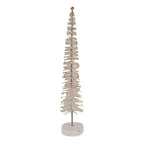 Kerstdecoratie Beeld Kerstboom Ø 6x30 cm Beige Hout