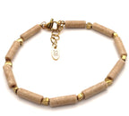 Edelsteen armband Tube met mini hartjes