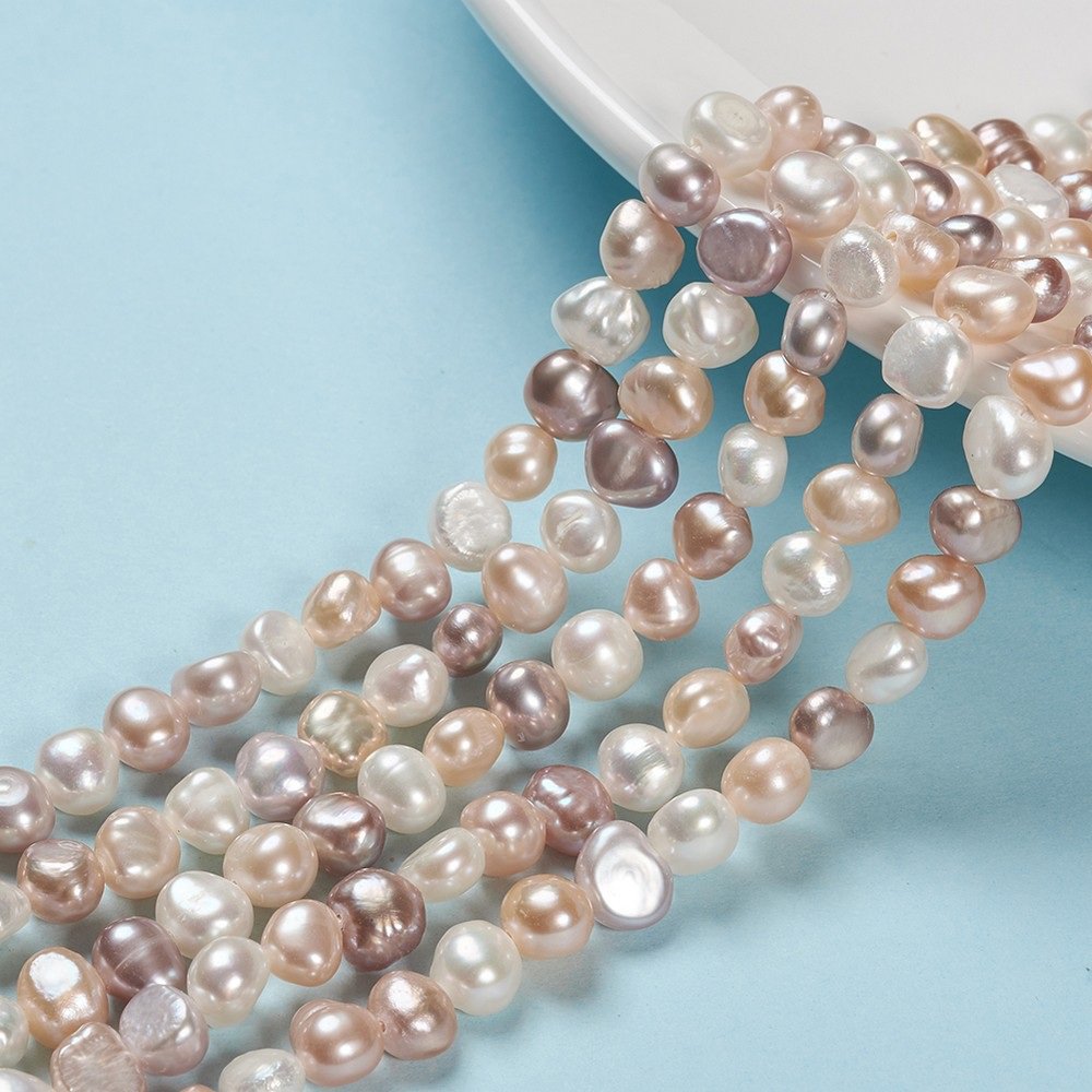 Zoetwaterparel Nugget armband seashell
