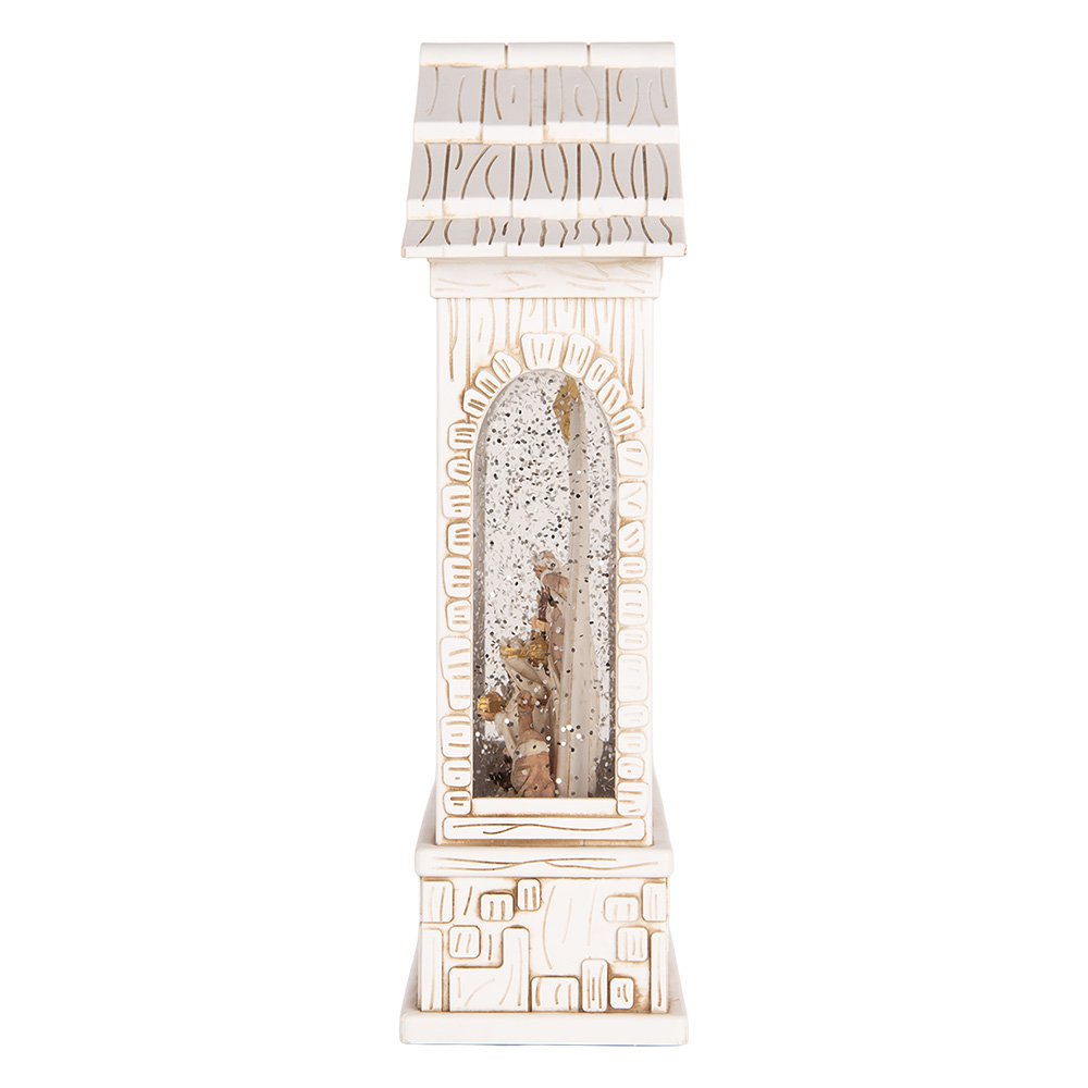 Kerstdecoratie met LED-verlichting en muziek 22x7x25 cm / 3xAA Wit Kunststof