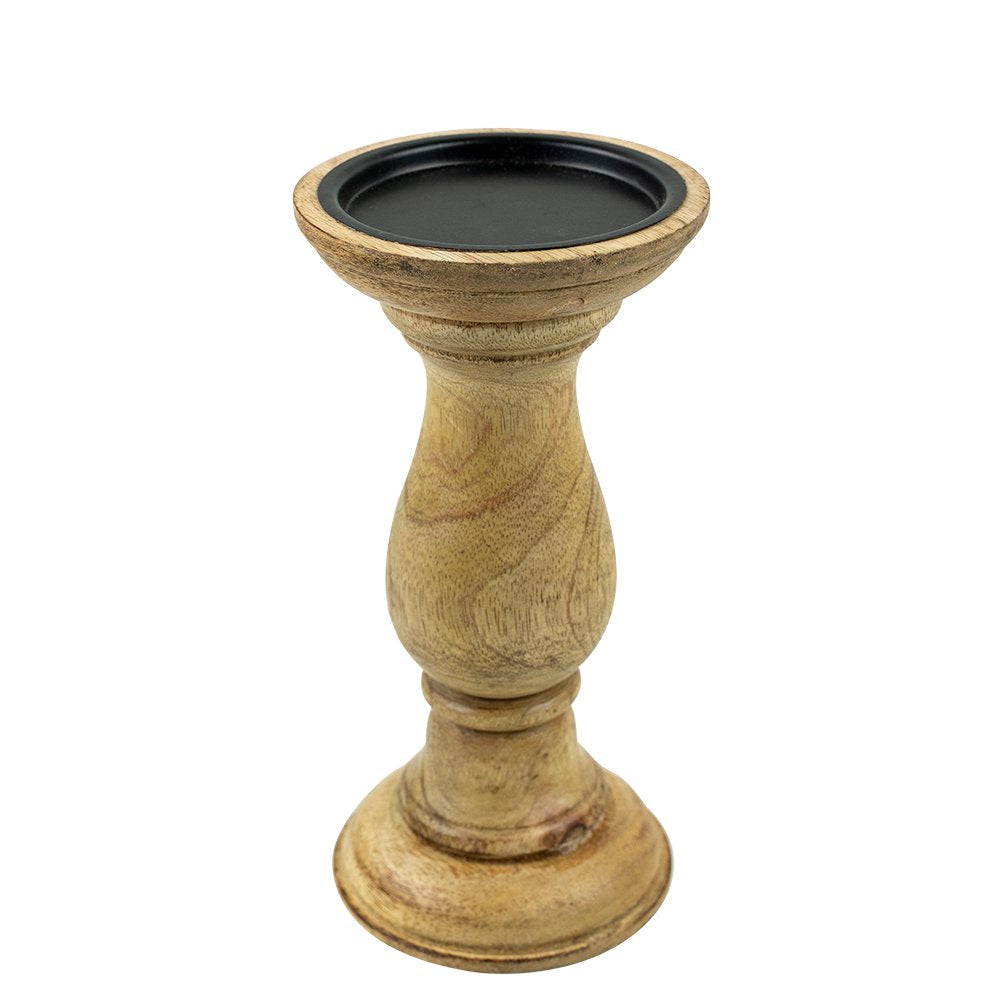 Kandelaar rond mango hout 20cm