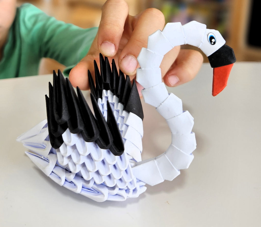 3D Model Origami Zwaan- Papier