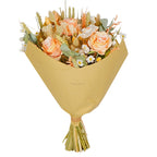 Romantisch droogbloemenboeket - perzik - groot - bruiloftsfavoriet