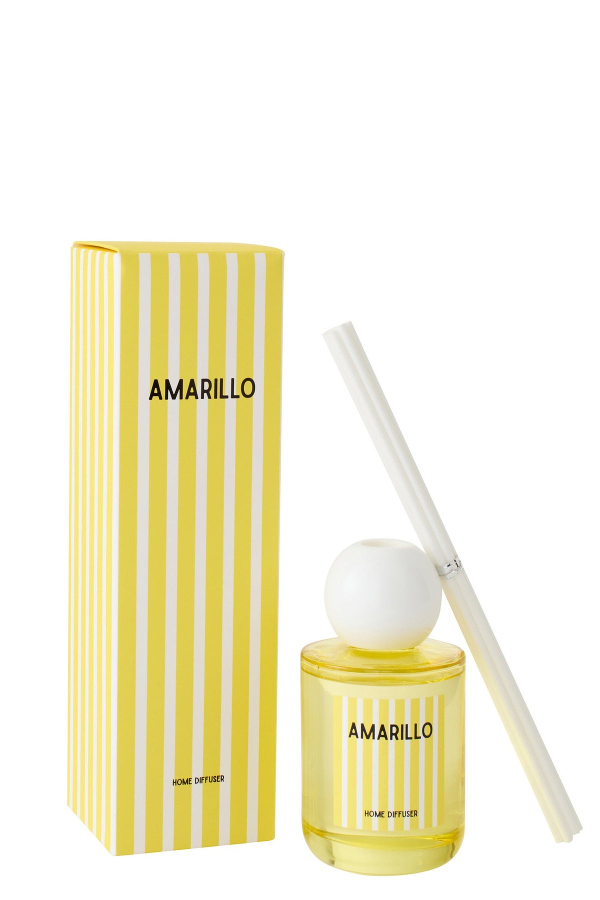 J-Line geurstokjes Amarillo - Citrus Sense - glas - geel - large