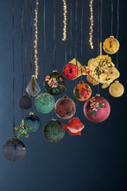 J-Line kerstbal Druppel - glas - transparant - S - doos van 6