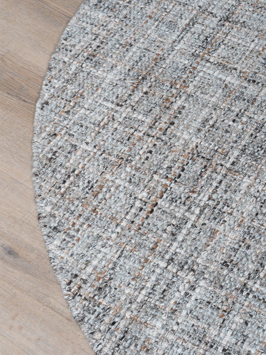 Vloerkleed Cross Grey/Beige - Rond ø160 cm
