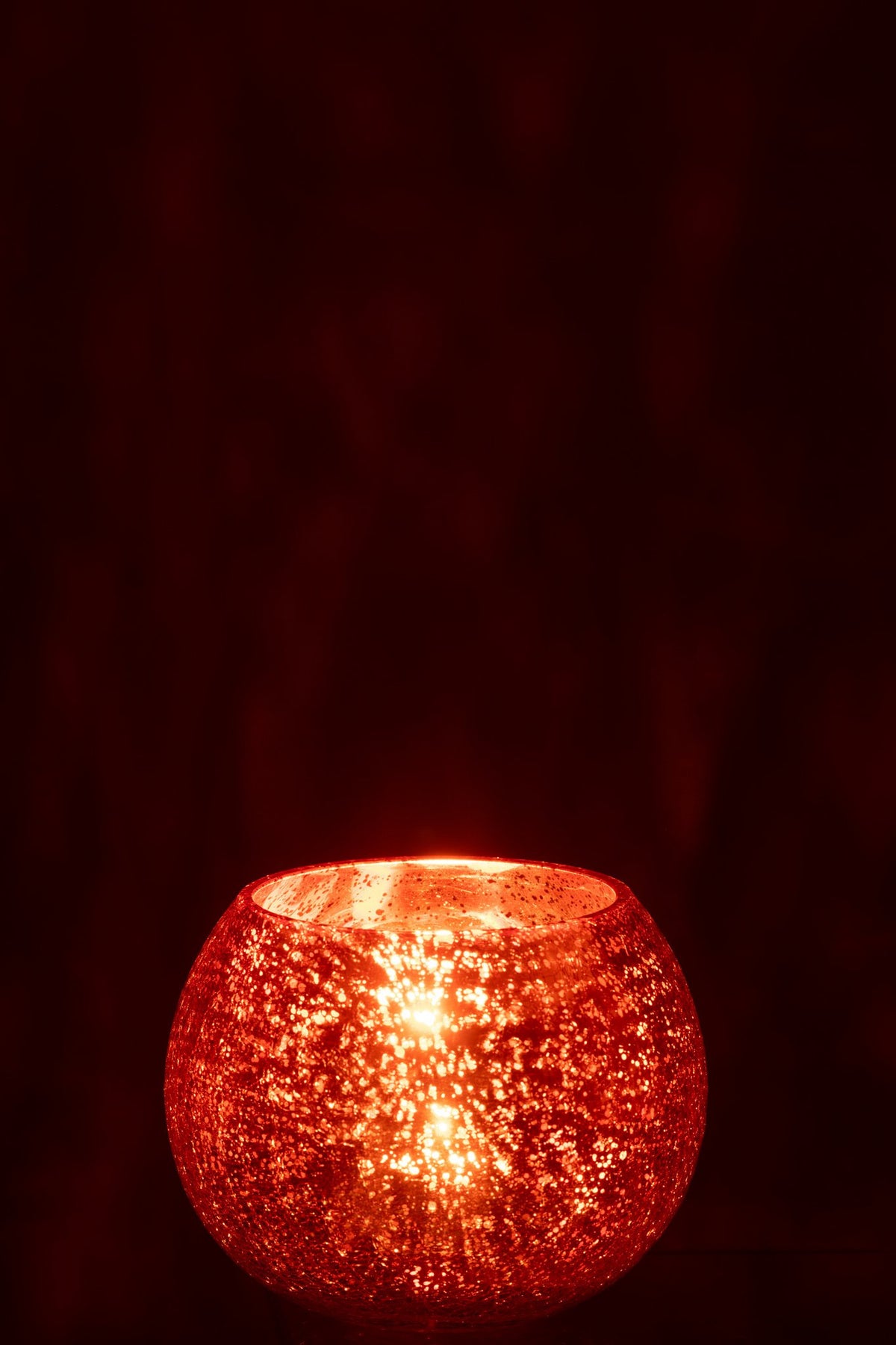 J-Line windlicht Bal Craquelé - glas - goud - large