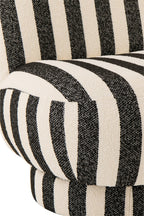J-Line loungestoel Gestreept - textiel - zwart/gebroken wit