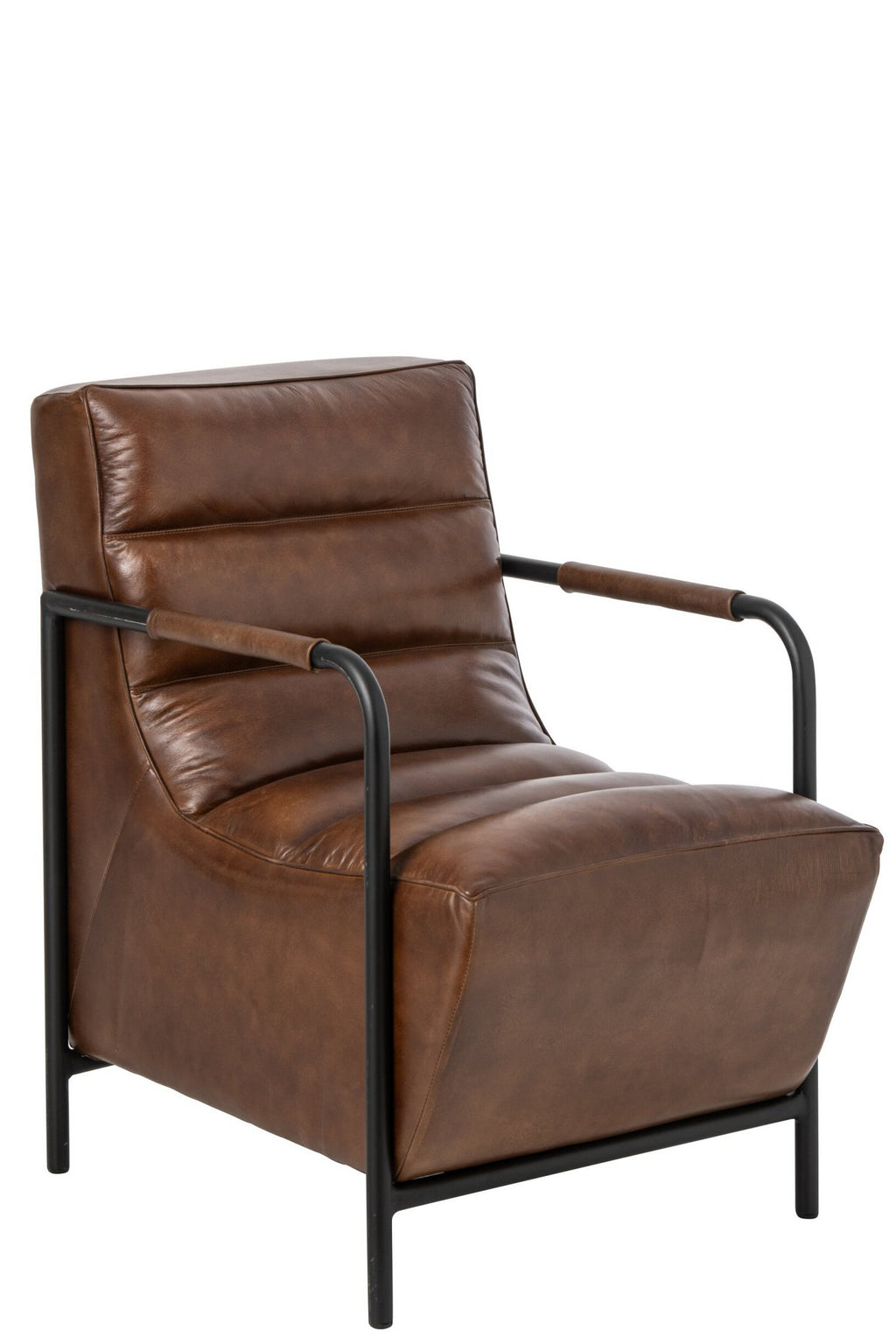 J-Line Fauteuil - leer - bruin