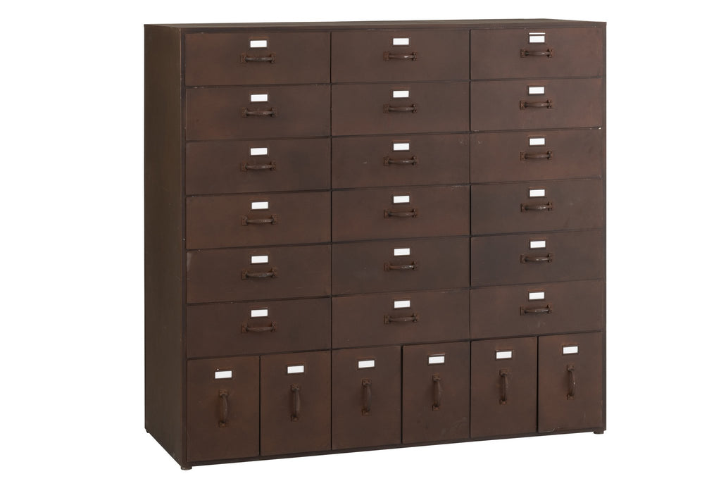 J-Line kast Bade - ijzer - roestbruin