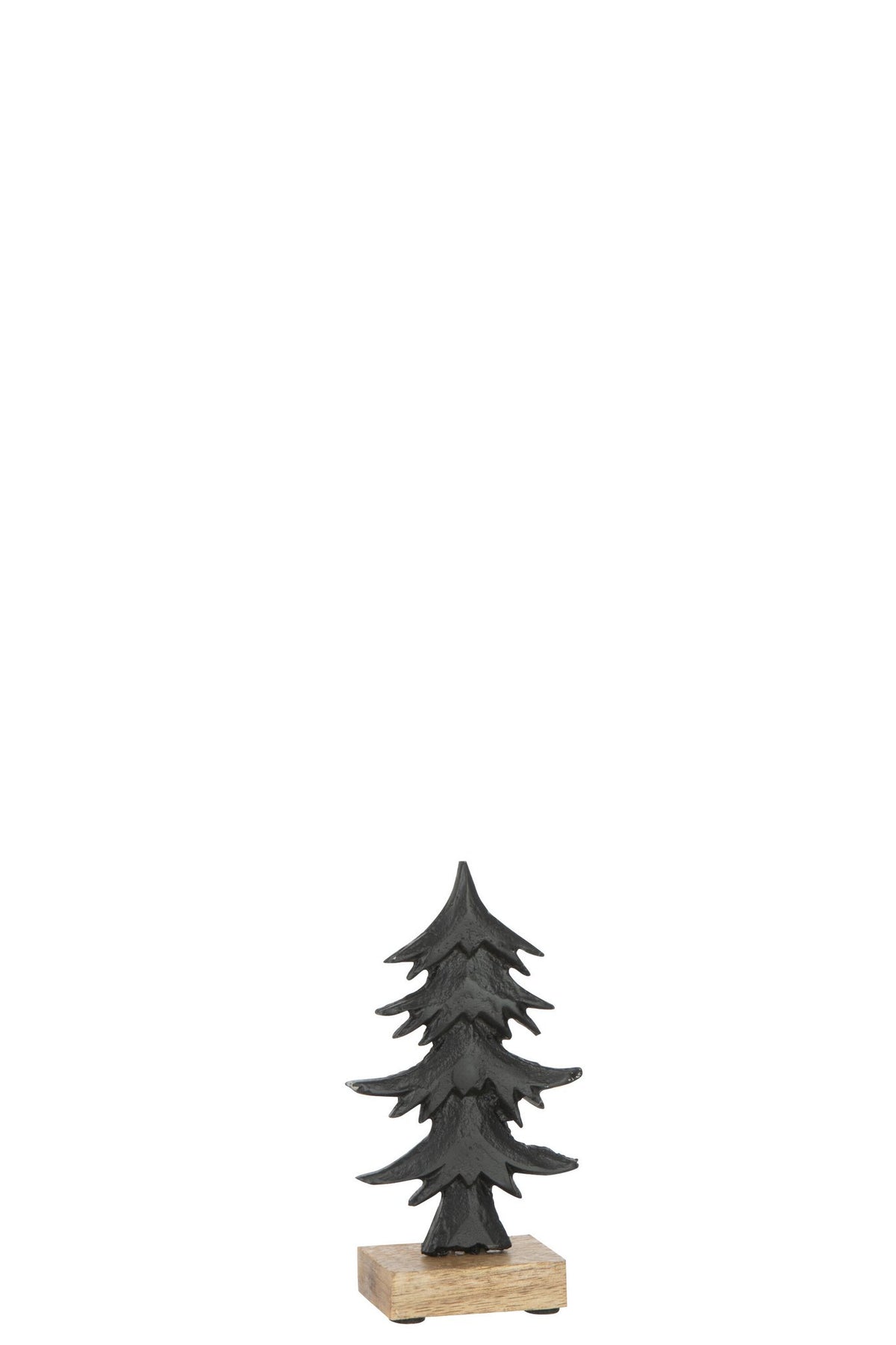 J-Line dennenboom Ori - hout/aluminium - zwart - small