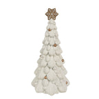 Decoratie Beeld Kerstboom Ø 15x31 cm Wit Kunststof