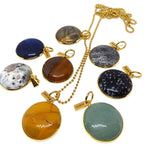 Ketting met 30mm edelsteen hanger