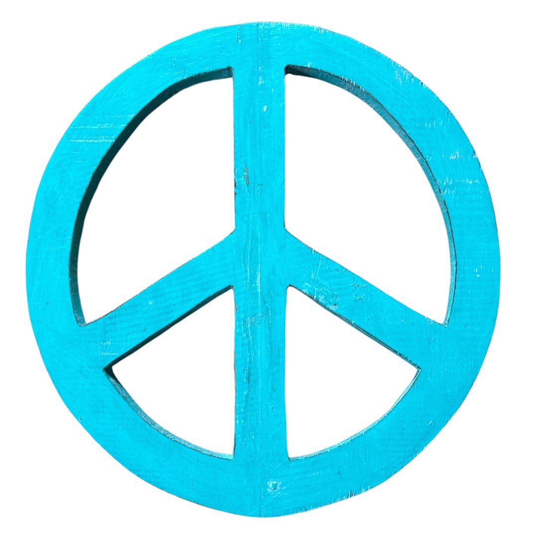 Houten Peace sign