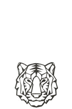 J-Line wanddecoratie Tijger - metaal - zwart