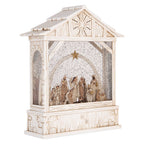 Kerstdecoratie met LED-verlichting en muziek 22x7x25 cm / 3xAA Wit Kunststof