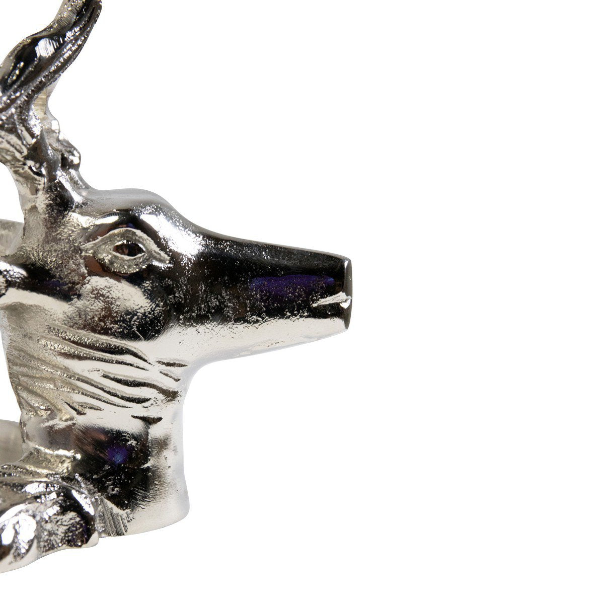 Kaarsen Standaard hert zilver 17x20x15cm