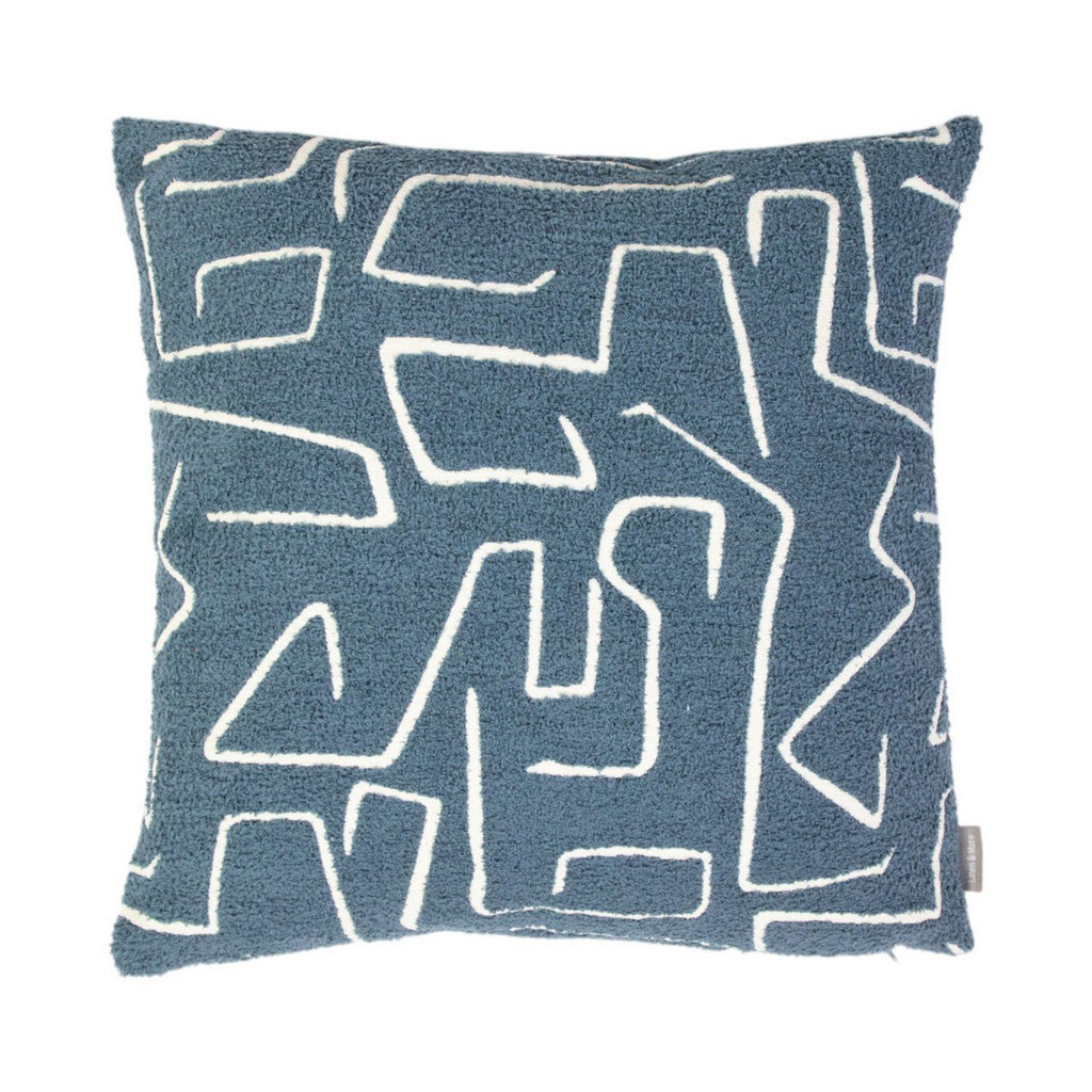 Roy chenille jaquard kussen ijsblauw 45x45cm