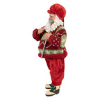Kerstdecoratie Beld Kerstman 13x10x28 cm Rood Textiel