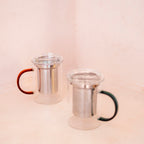 Theemok 43cl met filter en deksel amber Liv