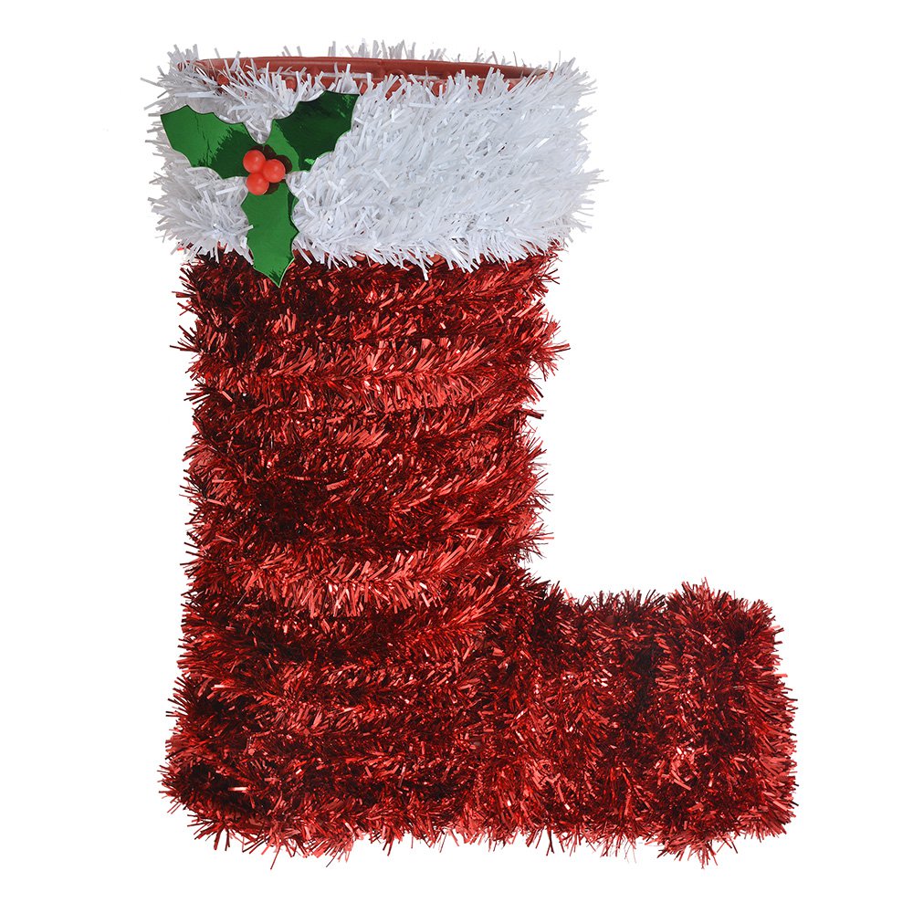 Kerstdecoratie Laars 22 cm Rood Kunststof