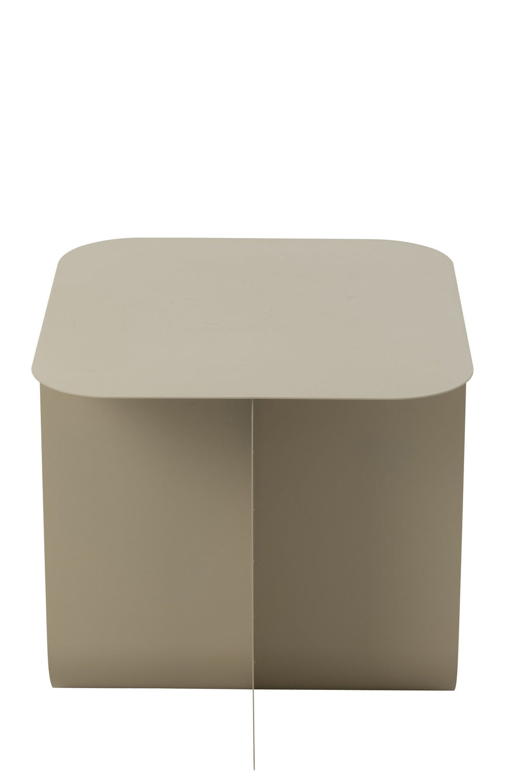 J-Line Bijzettafel Vierkant Metaal Beige