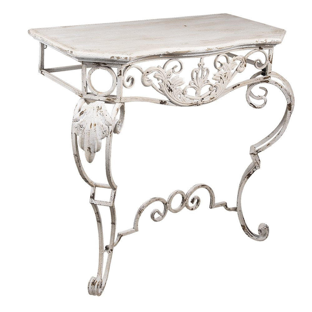 Sidetable 86x44x81 cm Wit Hout Wandtafel