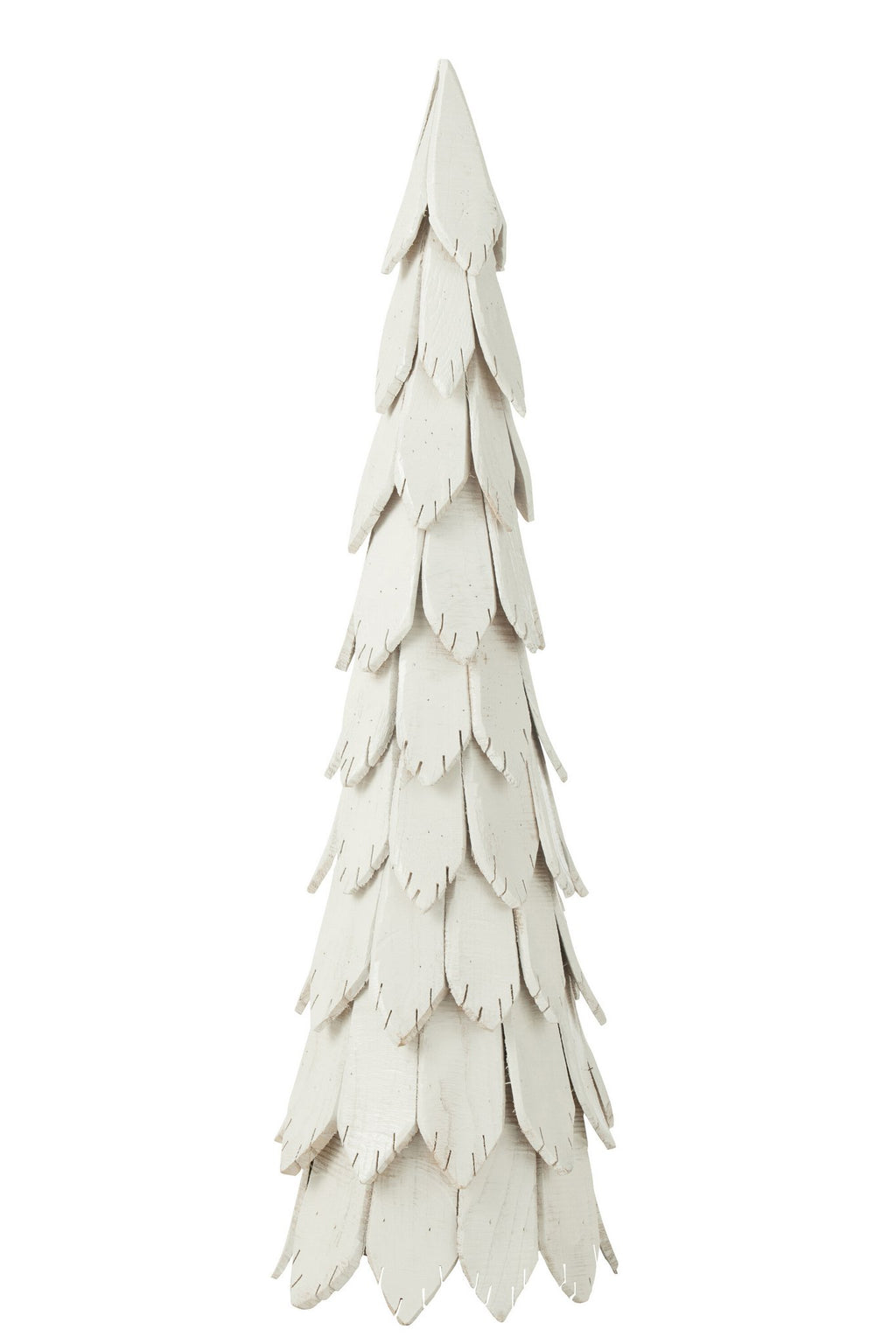 J-Line decoratie Kerstboom Stukken - hout - wit - large