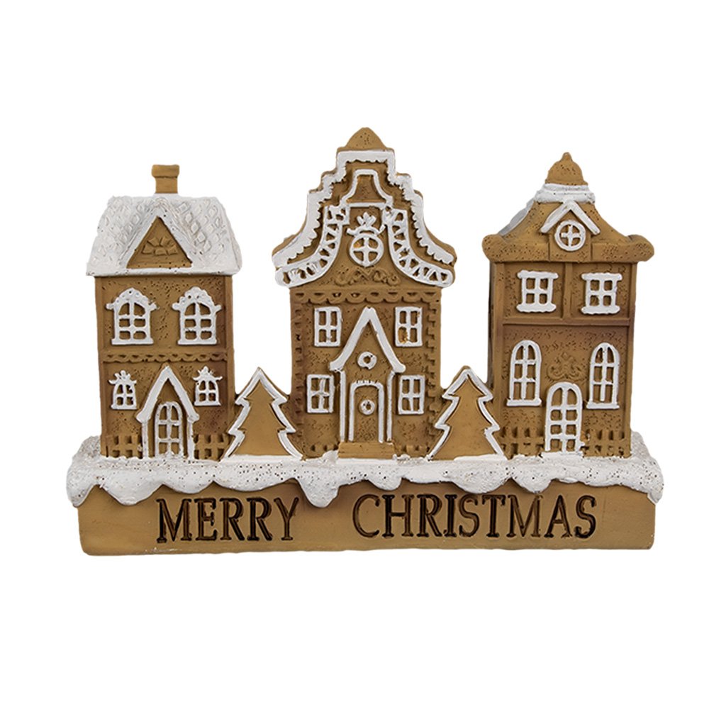 Gingerbread house 13x4x10 cm Bruin Polyresin Peperkoekhuisje