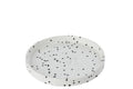 J-Line Bord met stippen - steengoed - wit/zwart - S