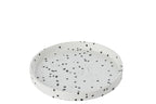 J-Line Bord met stippen - steengoed - wit/zwart - S