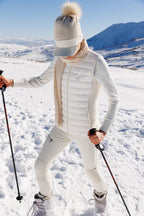 Lydia-sjaal Ecru-beige